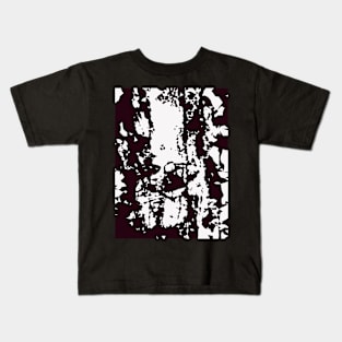 Dark Brown White Abstraction Kids T-Shirt